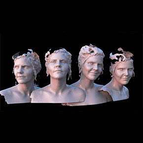 Raw 3D Scans - Woman Bustes - CG render
