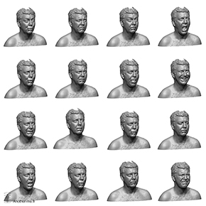 Expressions faciales - Scans 3D bruts